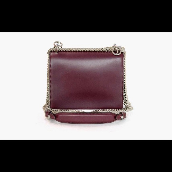 ❌SOLD❌  FENDI KAN SMALL BURGUNDY CALFSKIN MINI BAG - Picture 5 of 13